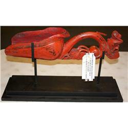 1800's Chinese Carved& Laquered Rice Scoop