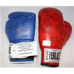 Autographed Boxing Gloves Mandalay Bay 2004
