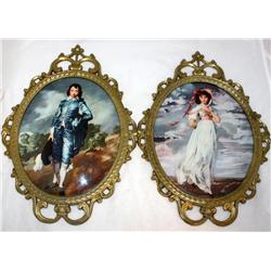 Set of 2 Italian Convex Hanging Pictures