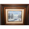 Image 1 : Framed Oil of Trees in Winter
