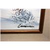 Image 2 : Framed Oil of Trees in Winter