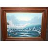 Image 1 : Framed Water Color of Waves