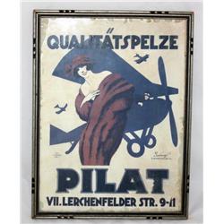 Framed Vintage Bi-Plane Ad