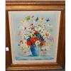 Image 1 : Framed Painting of Flowers in Vase