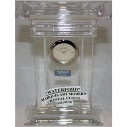 Waterford Marquis Art Modern Crystal Clock--Signed