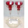 Image 1 : 3 pc. Vintage Glassware