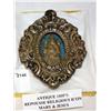 Image 1 : 1800's Repousse Religious Icon Mary & Jesus