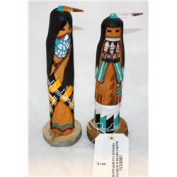 Hand Carved & Painted Vintage Yaz Hopi Kachinas