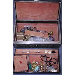 Jewelry Box with Sterling Scroll Work