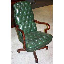 Green Leather Office Chair