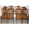 Image 1 : 8 Antique Wood Dining Chairs