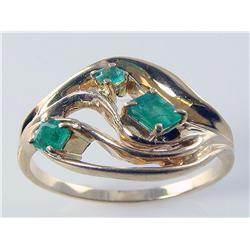 Natural AAA Grade Columbian Emerald Ring