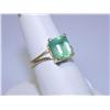 Image 1 : 14k Gold Columbian Emerald Ring 3.9 grams