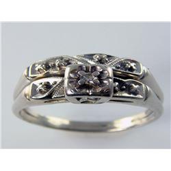 Antique 1920s Diamond Engagement & Wedding Set