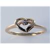 Image 1 : Heart Design Diamond Center Ladies Ring