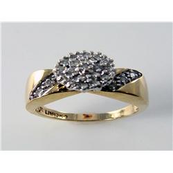 Diamond Cluster Ring With Side Diamonds