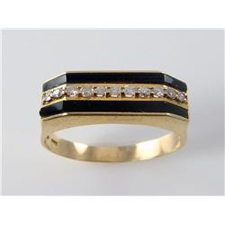 Men’s Custom Black Onyx & Diamond Ring