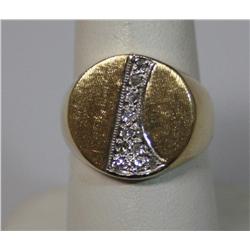 14k Gold Diamond Pinky Ring