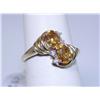 Image 1 : 14k Diamond & Citrine Ring 2.5 grams