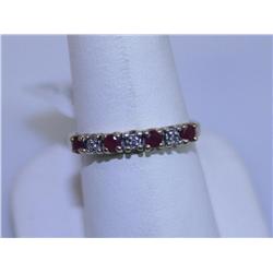 10k Gold Diamond & Ruby Ring