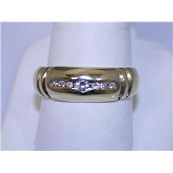 14k Gold Diamond Men's Ring 5.3 grams