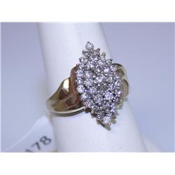 10k Diamond Dinner Ring 3.4 grams