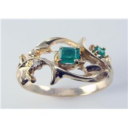 AAA Grade Columbian Emerald & Diamond Ring