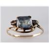 Image 1 : Antique 1920s Aquamarine & White Topaz Ring