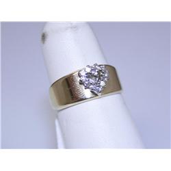 14k Diamond Heart Shaped Band