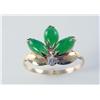 Image 1 : AAA Grade Apple Jade & Diamond Ring