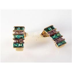 AAA Grade Columbian Emerald & Diamond Earrings