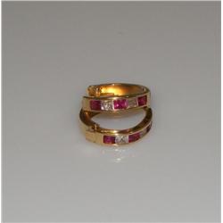 14k Gold Earrings w/Stones