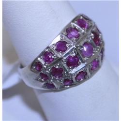 Sterling Ring w/2.5 ctw Red Rubies