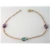 Image 1 : Blue Topaz & Amethyst Bracelet