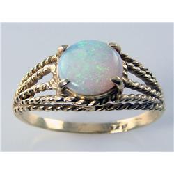 Australian Opal Ring AAA Grade Deep Color
