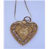 Image 2 : 14k Gold Chain w/ Heart Shaped Pendant