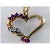 Image 1 : Natural Burmese Ruby & Diamond Heart Pendant