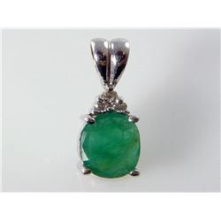 AA Grade Columbian Emerald Pendant
