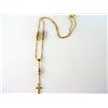 Image 1 : Rose White & Yellow Gold Cross Necklace