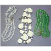 Image 1 : 3 Czech Crystal & Art Glass Beaded Necklaces
