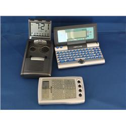 Lot of 3-PDA/CLOCK/PHONE BOOK
