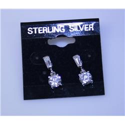 Sterling CZ Earring Set