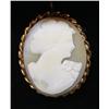 Image 1 : 12k Gold Filled Conch Shell Cameo Brooch Pendant