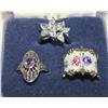 Image 1 : 3 Vintage Sterling Rings