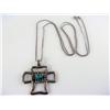 Image 1 : Signed Jm Navajo Cross With Turquoise