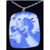 Image 1 : Canton Chinese China w/ Sterling Bezel & Chain
