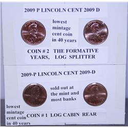 2009 New Lincoln Pennies Lot of 4