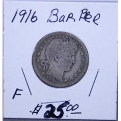 1916 Barber Quarter Dollar