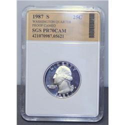 1987 S Washington Quarter Proof Cameo