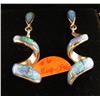 Image 1 : Sterling & Opal Set - Gallup Spiral Earrings